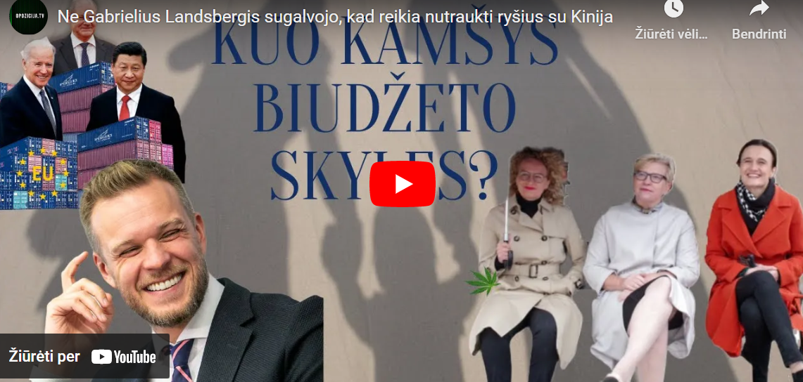Laidoje „Kalba du žemaičiai” pokalbis apie užsienio politiką, kenkiančią Lietuvai